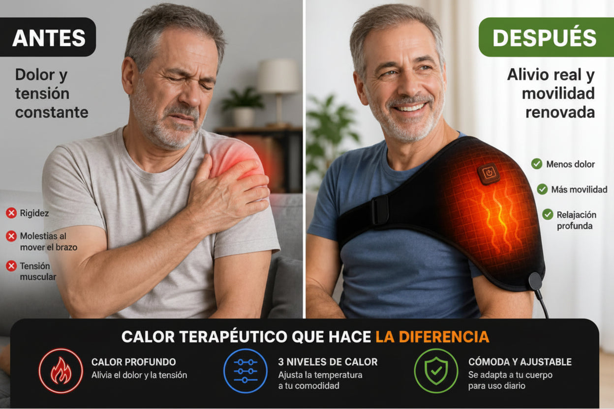 ThermoRelief™ – Hombrera Térmica 3 Niveles – Alivio inmediato sin pastillas