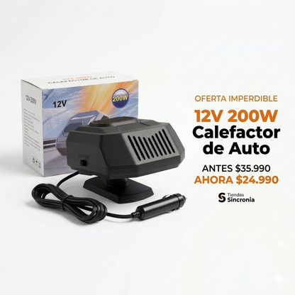 CALEFACTOR ULTRARAPIDO 12V (200W Alta Eficiencia) : CALOR AL INSTANTE